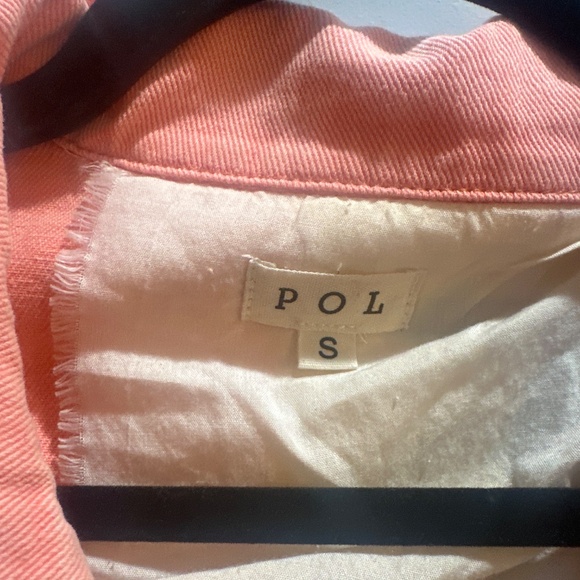 Pol Peach Jean Jacket "Love" - size Small - Picture 2 of 7